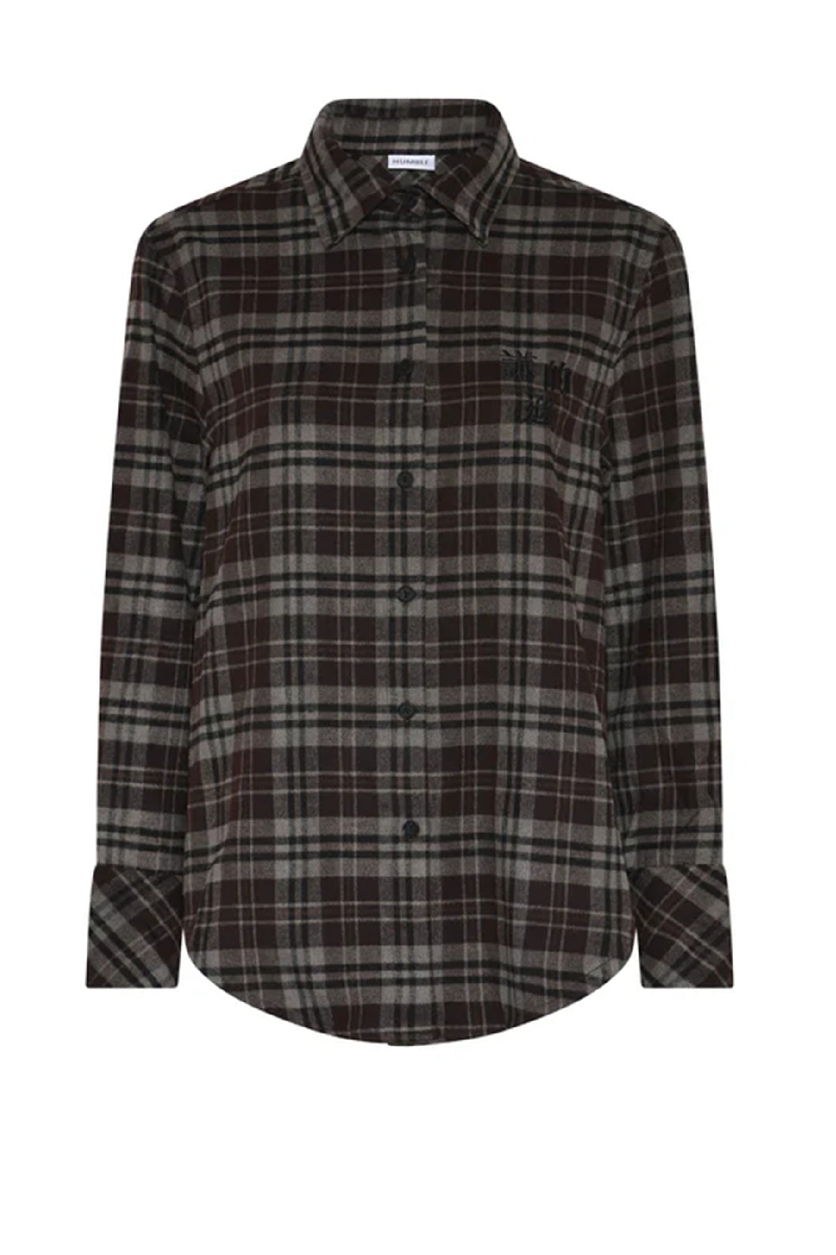 Humble by Sofie MARBELHBS SHIRT, Dark brown combi