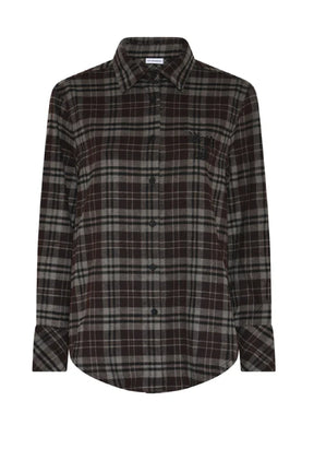Humble by Sofie MARBELHBS SHIRT, Dark brown combi