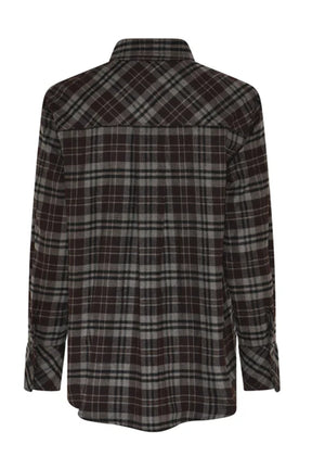 Humble by Sofie MARBELHBS SHIRT, Dark brown combi