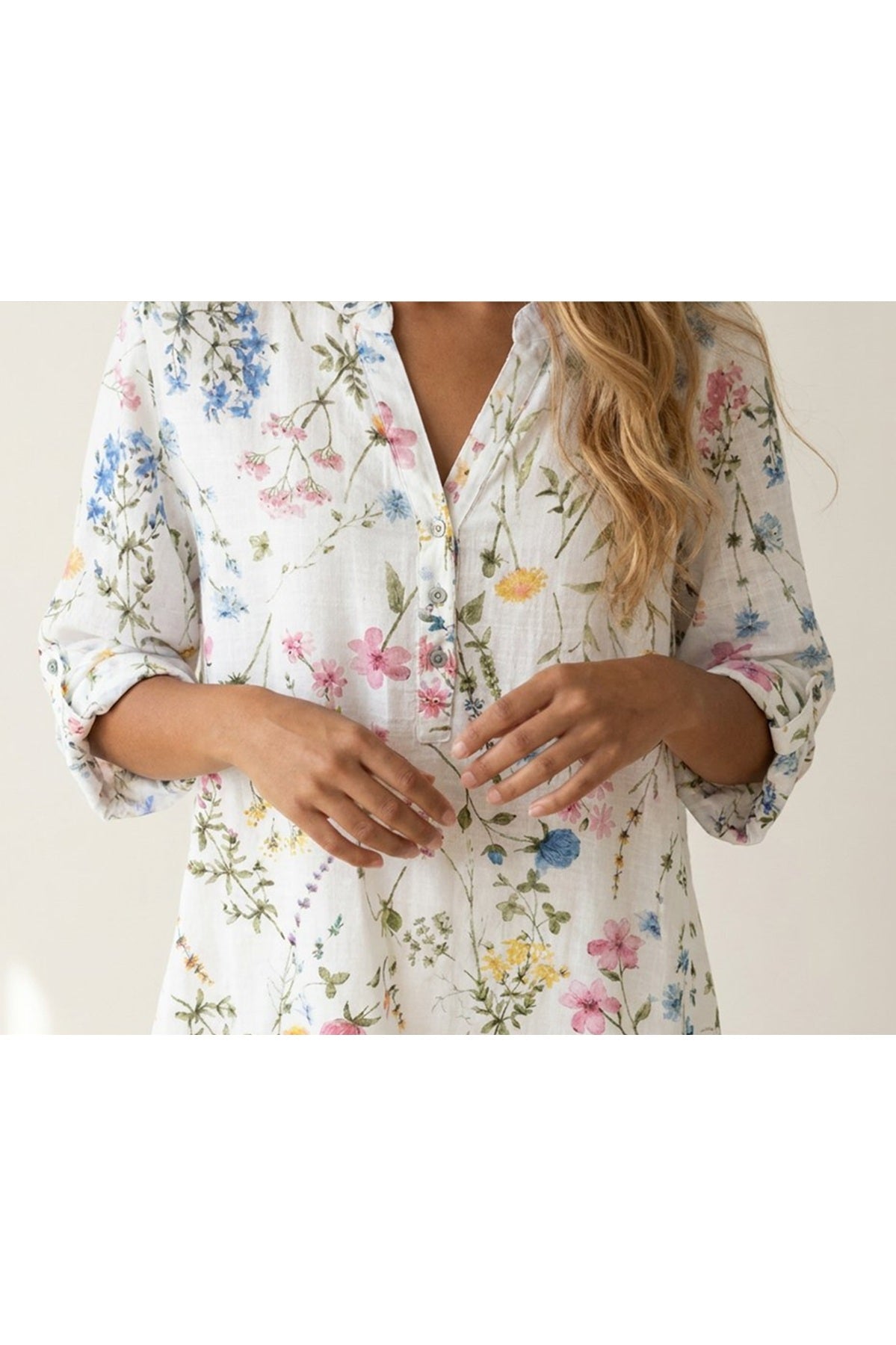 Moondust SMALL ROSE GAGE BLOUSE, WHITE