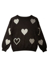 Moondust HEART KNIT, CHOCOLATE