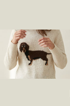 Moondust DOG KNIT, OFF WHITE