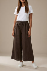 Moondust ANNE BUTTON 3/4 PANT, CHOCOLATE