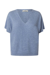 Charlotte Sparre  My cashmere top 3384 Solid, Light blue
