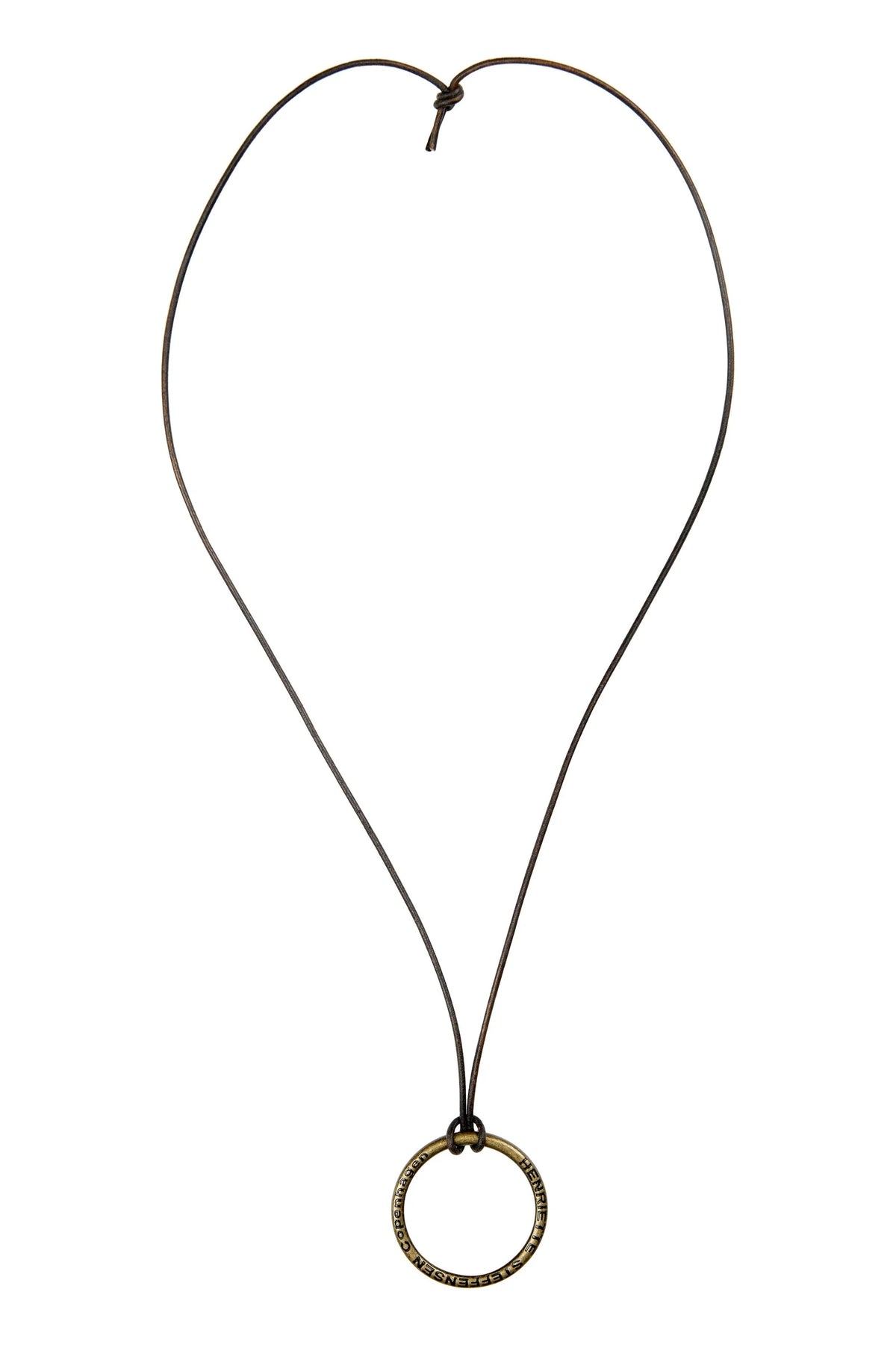 Henriette Steffensen Necklace Signature Ring 4091, Brown