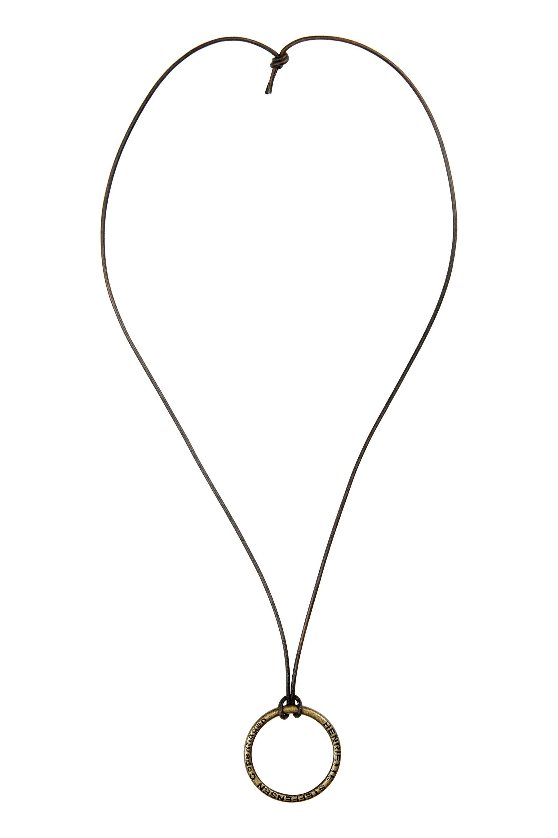 Henriette Steffensen Necklace Signature Ring 4091, Brown