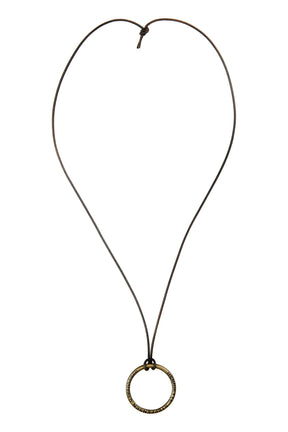 Henriette Steffensen Necklace Signature Ring 4091, Brown