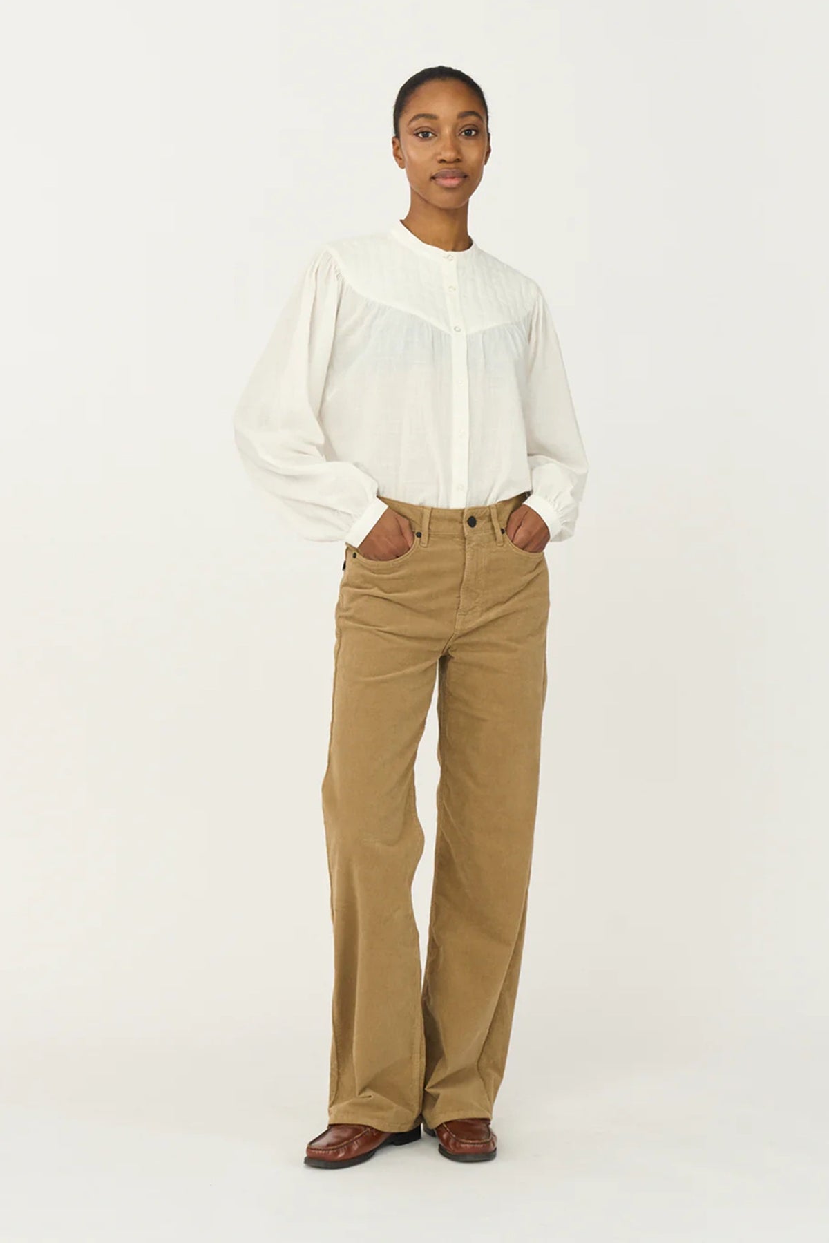 Pieszak Birkin Jeans Baby Cord, Lead Brown