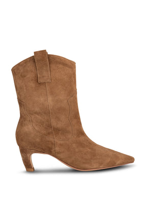 Shoe the Bear Dicte ruskindsstøvle med hæl, Caramel