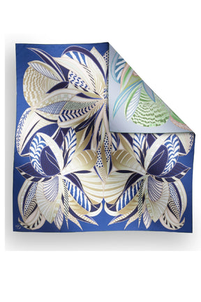Charlotte Sparre SS006 Margot 65x65 Scarf, Blue/Green