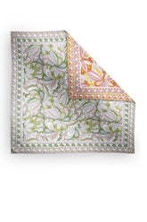 Charlotte Sparre SS007 Sally 65x65 Scarf, Green/Pink