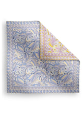 Charlotte Sparre SS007 Sally 65x65 Scarf, Blue/Yellow