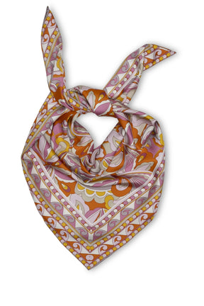 Charlotte Sparre SS007 Sally 65x65 Scarf, Green/Pink