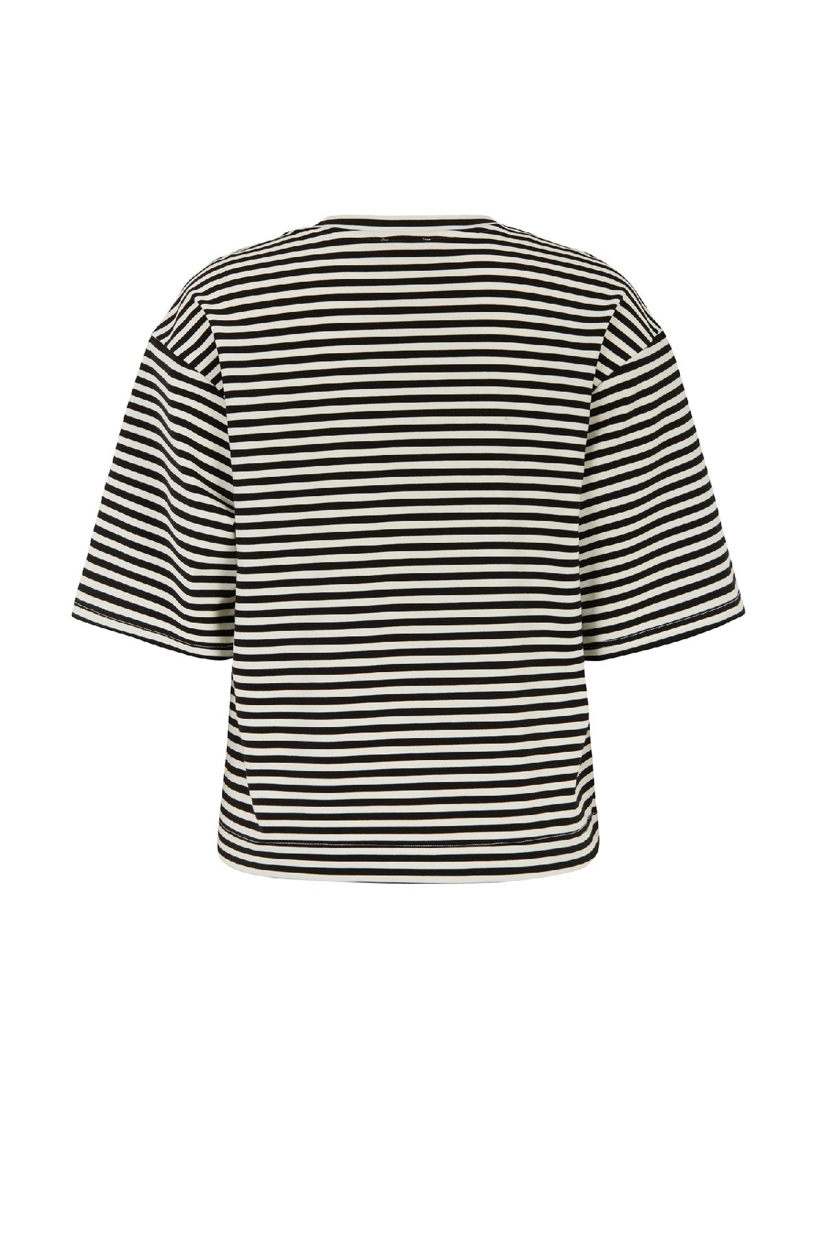 TOODAY Clip Striped T-shirt, Black/ white stripe
