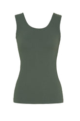 Tim & Simonsen Tulle rib top, Oliva