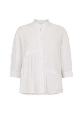 TOODAY Anabel 3/4 Asymmetric Shirt, White