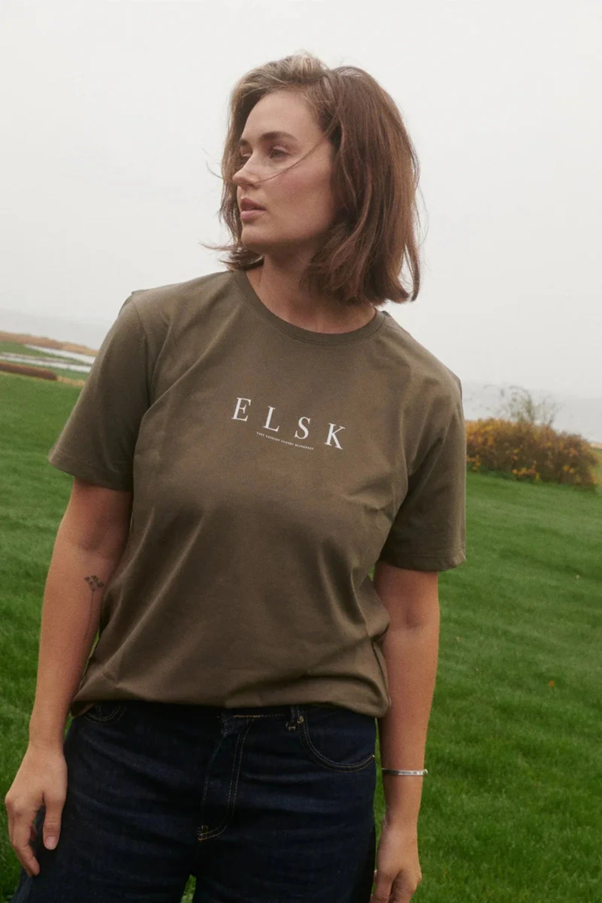 ELSK® PURE WOMEN'S CLASSIC T-SHIRT, MOSSY BARK
