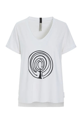 Henriette Steffensen 96105 EMBRACE V-NECK-TEE,  WHITE