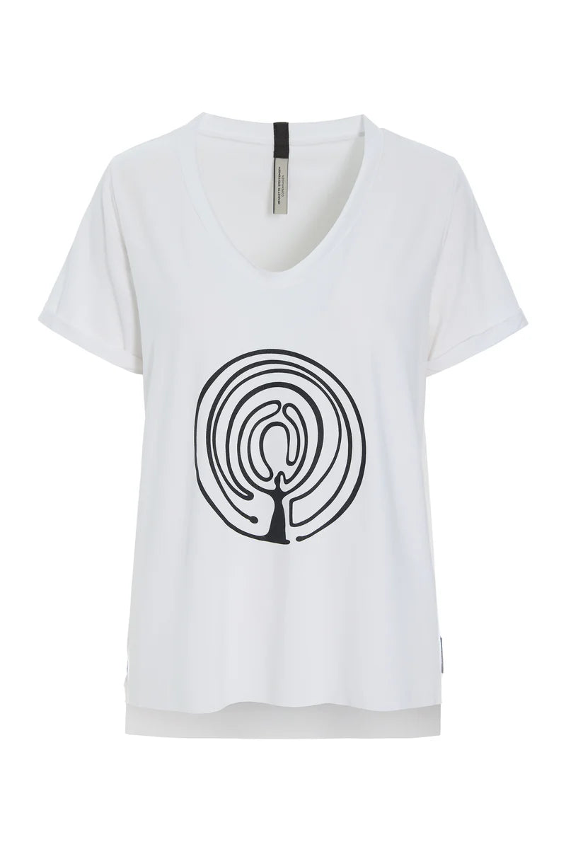 Henriette Steffensen 96105 EMBRACE V-NECK-TEE,  WHITE