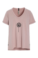 Henriette Steffensen 96105 FLOWER V-NECK-TEE, NUDE