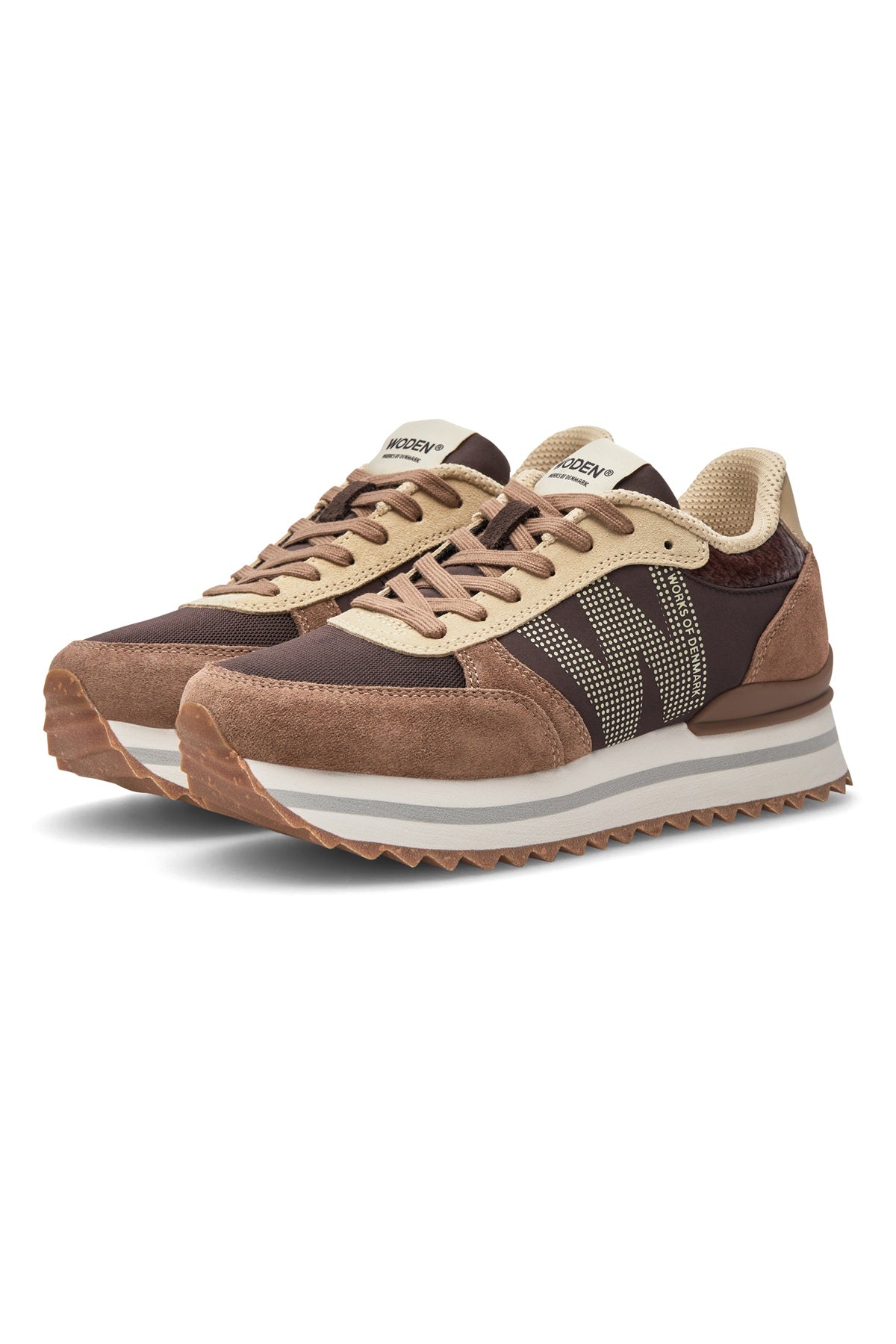 Woden Ronja Plateau, Chocolate Multi
