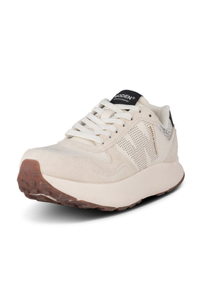 Woden Mathilde Runner Leather, Blanc de Blanc