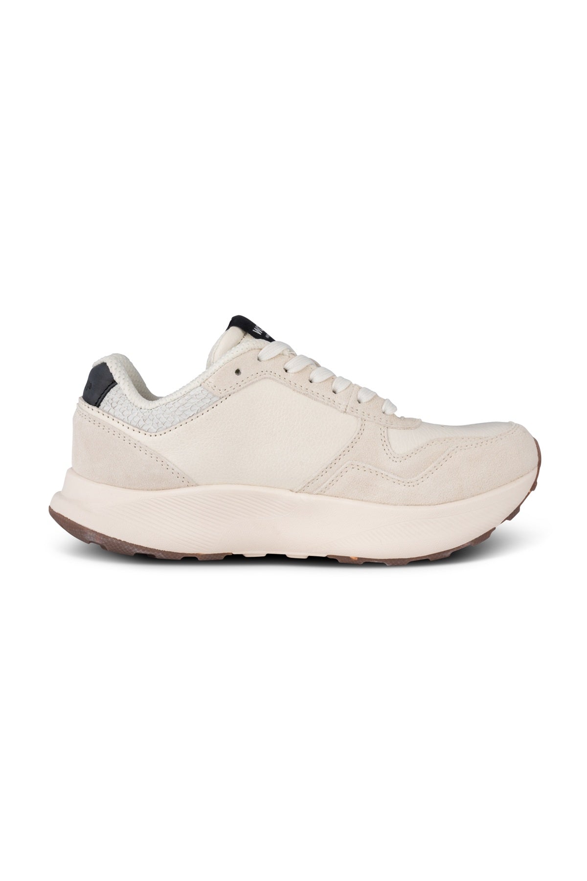 Woden Mathilde Runner Leather, Blanc de Blanc