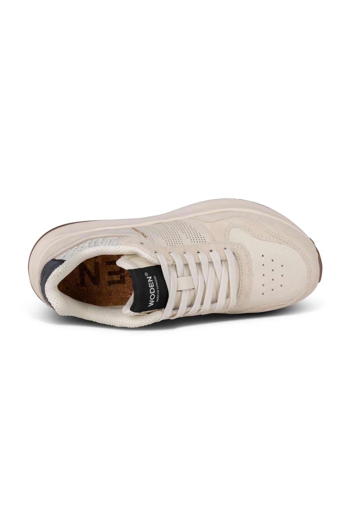 Woden Mathilde Runner Leather, Blanc de Blanc