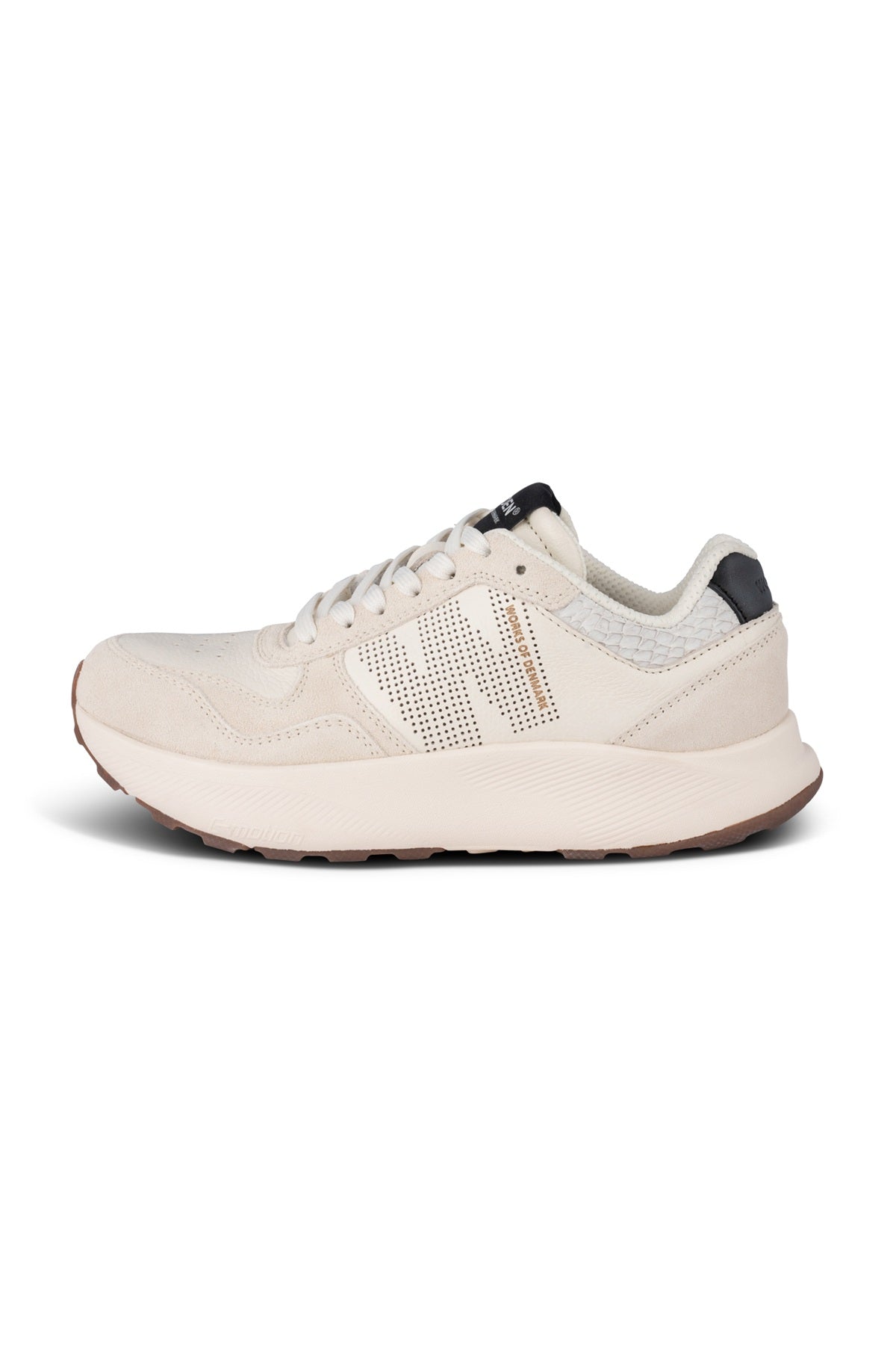 Woden Mathilde Runner Leather, Blanc de Blanc