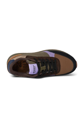 Woden Ronja Sneakers, Dark Olive/Orchid