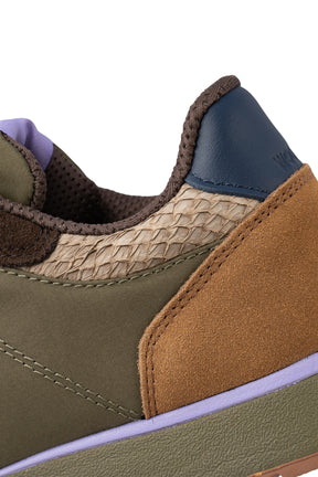 Woden Ronja Sneakers, Dark Olive/Orchid