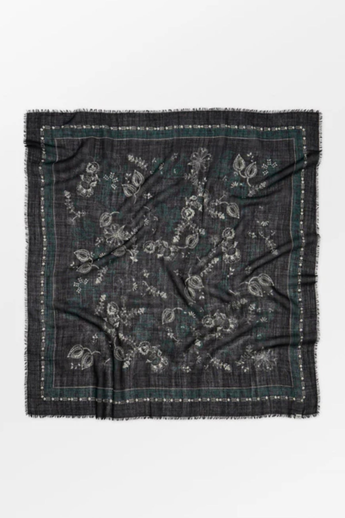Beck Söndergaard Dotted Flora Woo Scarf, Black