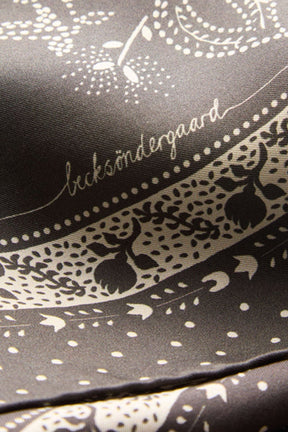 Beck Söndergaard Dotted Flora Sia Scarf, Hot Fudge Brown