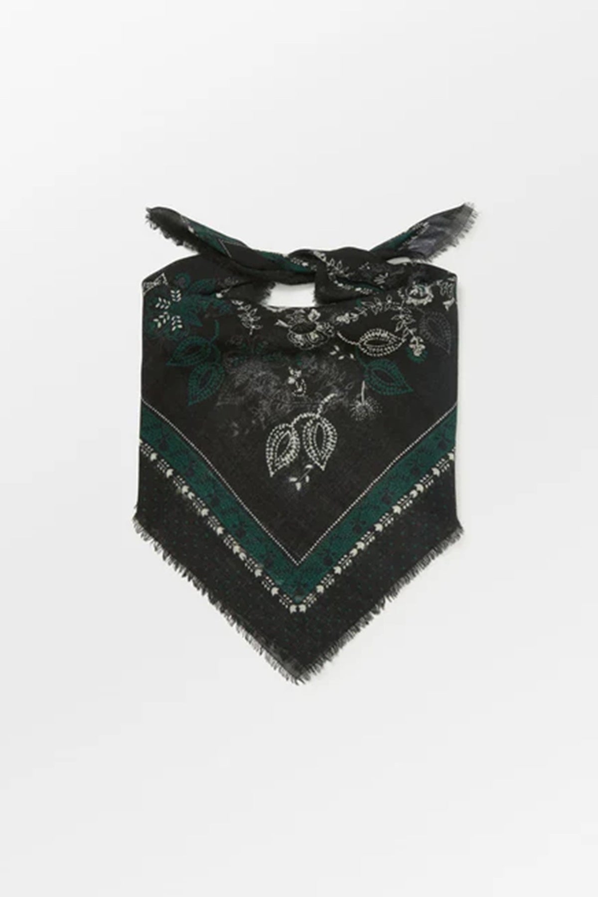 Beck Söndergaard Dotted Flora Woo Scarf, Black