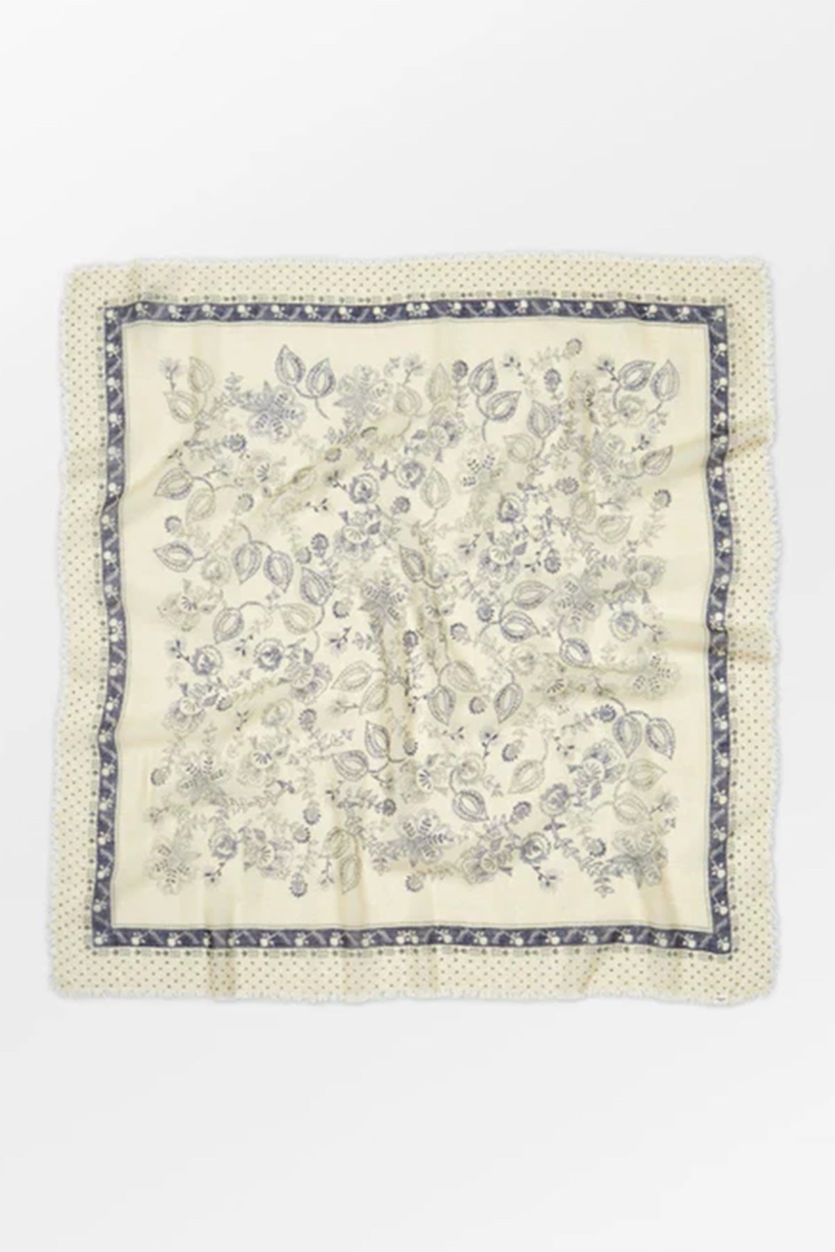 Beck Söndergaard Dotted Flora Woo Scarf, Birch White