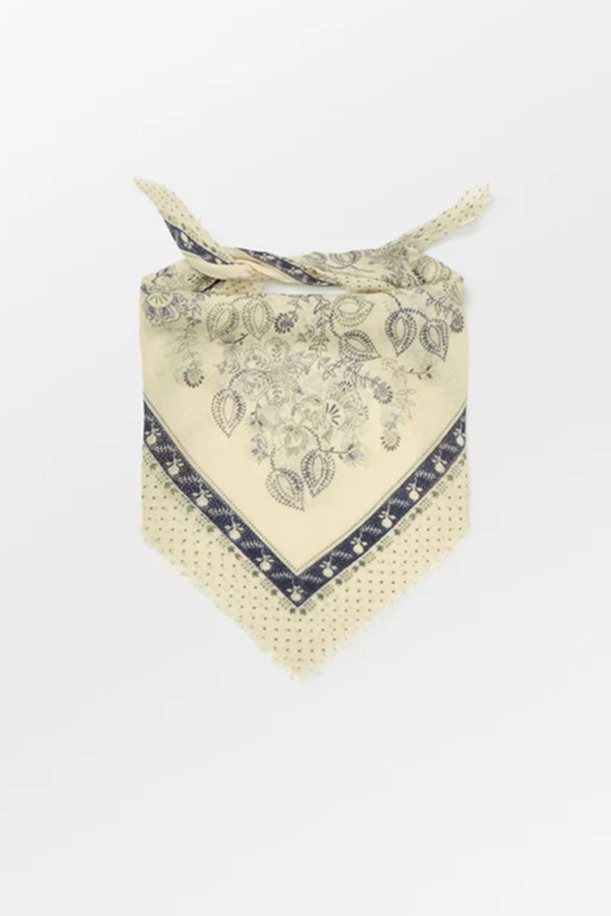 Beck Söndergaard Dotted Flora Woo Scarf, Birch White