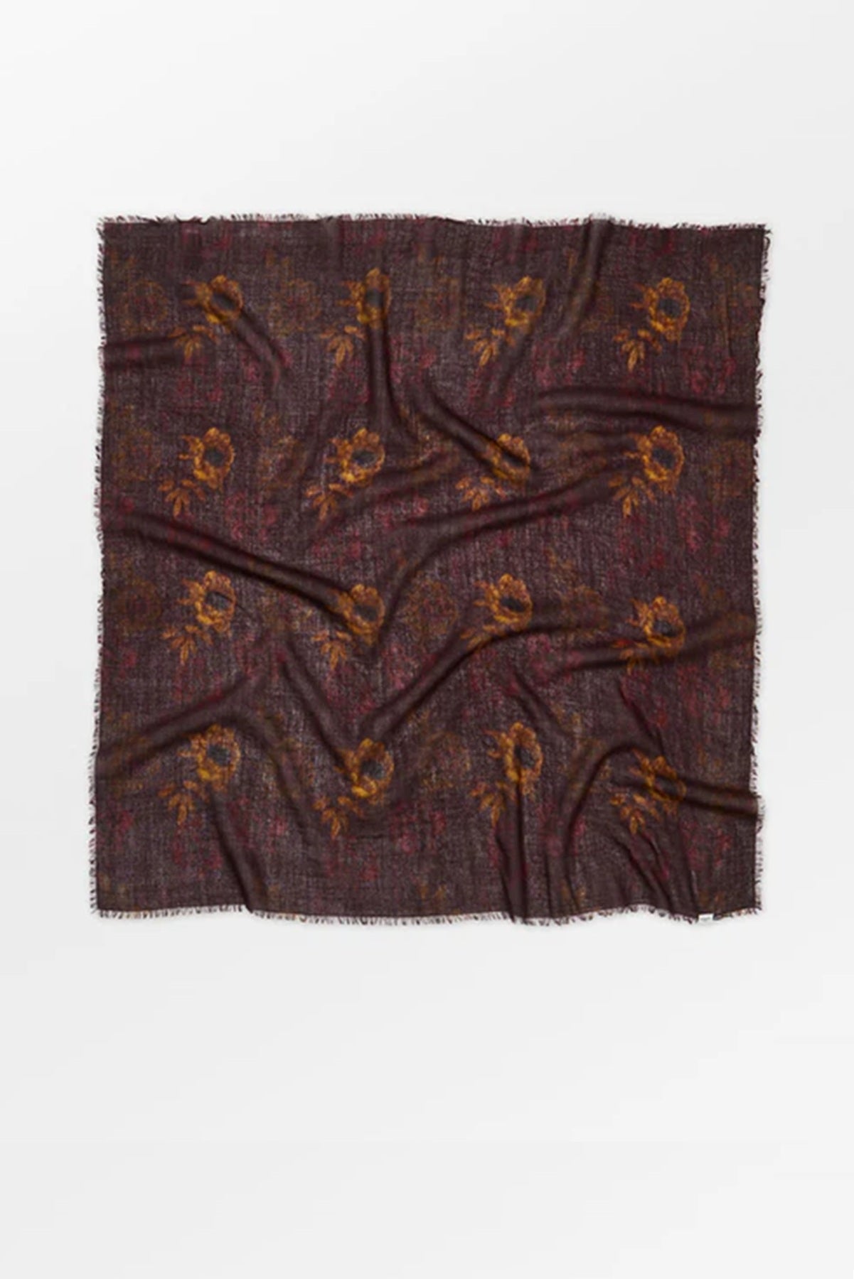 Beck Söndergaard Magna Flower Siw Scarf, Chocolate Brown