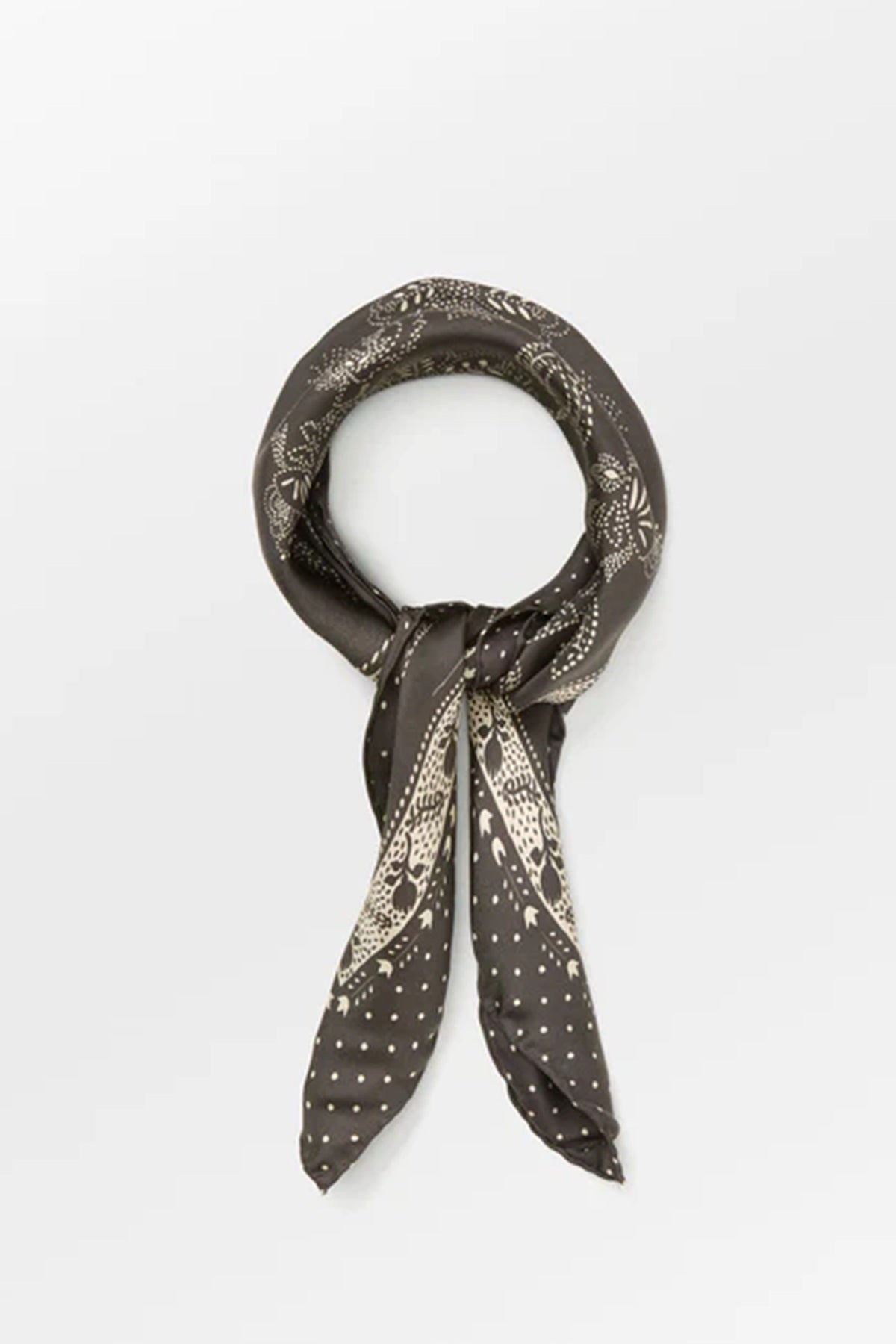 Beck Söndergaard Dotted Flora Sia Scarf, Hot Fudge Brown