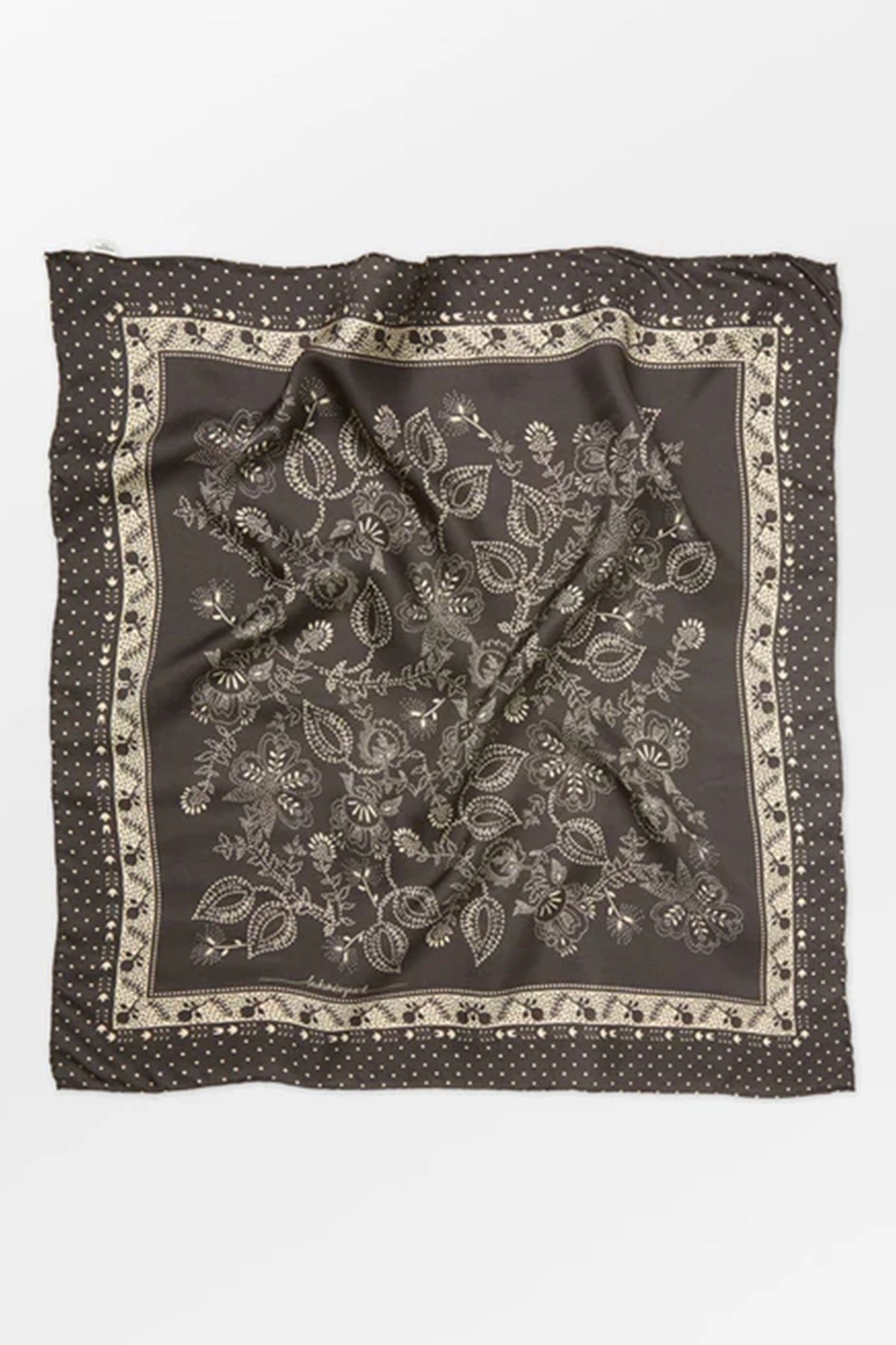 Beck Söndergaard Dotted Flora Sia Scarf, Hot Fudge Brown