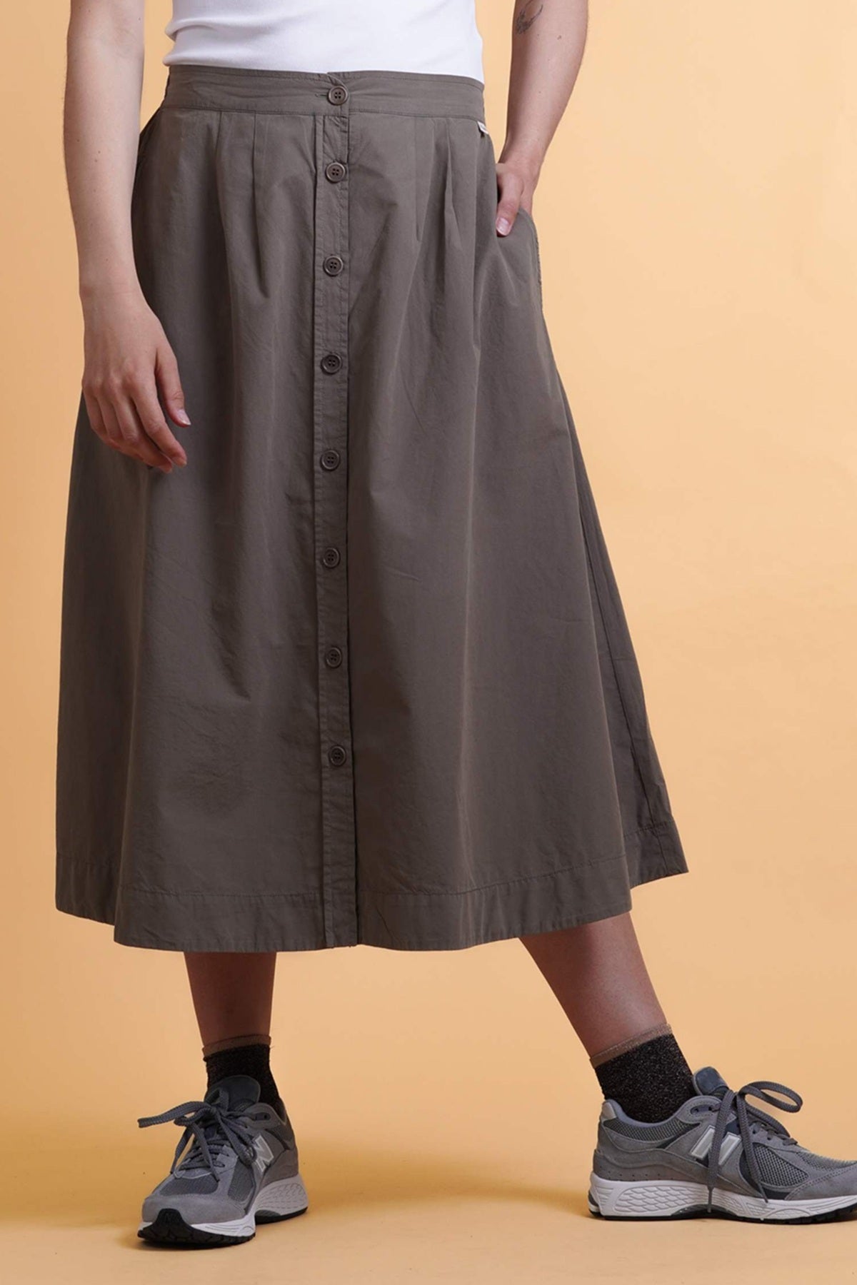 ELSK®  POPLIN WOMEN'S SKIRT, MOSSY BARK