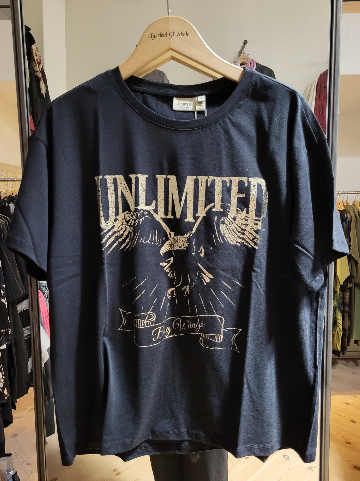 Fransa FRHAISLEY TEE 1,  Black Metal