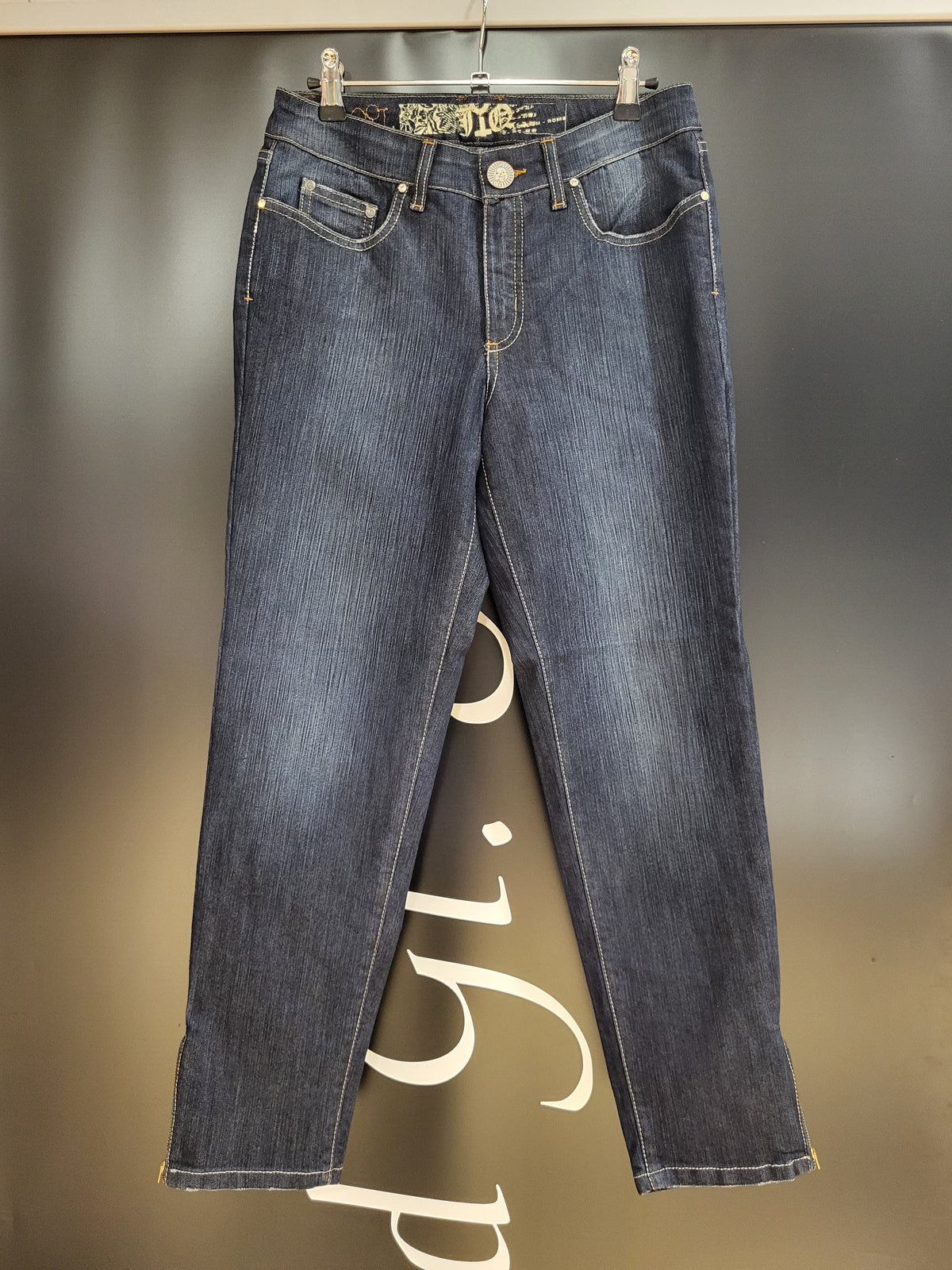 Jonny Q Jeans P1117 Combed Ring, Dark Stone