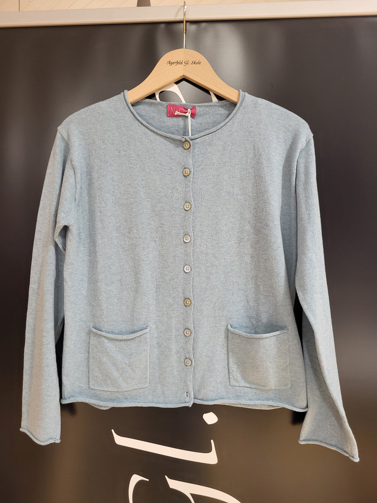 Nature of Knitwear OZ cardigan, Light Aqua
