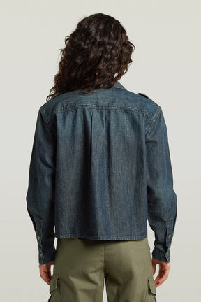 G-Star Boxy Relaxed 2-pkt Shirt l\s, antique asphalt