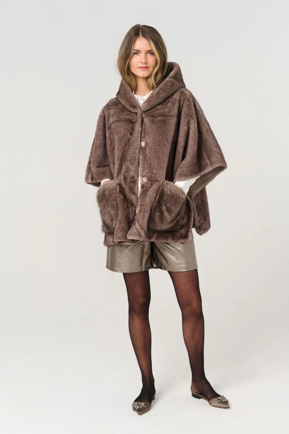 Costamani Coolie Poncho, Fango / Deer