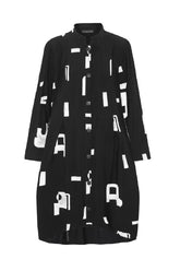 Trine Kryger Simonsen SHIRT DRESS YUKIO, black/white
