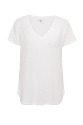 Costamani T-shirt logo v-neck, White