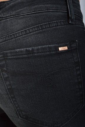 Jonny Q jeans P682H Catherine X-fit stretch black, Lav dark destroved
