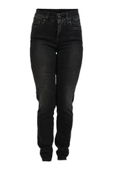Jonny Q jeans DEBBIE x-fit stretch black P1399,  Dark destroved