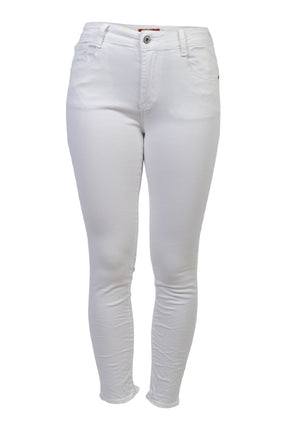 Marc Lauge Bell jeans twill, White